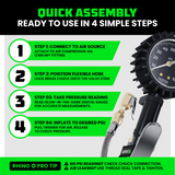 100 PSI Tire Inflator Gauge