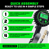 200 PSI Tire Inflator Gauge