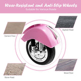 Ride in Style: Pink 6V Kids Vespa Scooter with Training Wheel and Headlight