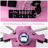 Ride in Style: Pink 6V Kids Vespa Scooter with Training Wheel and Headlight