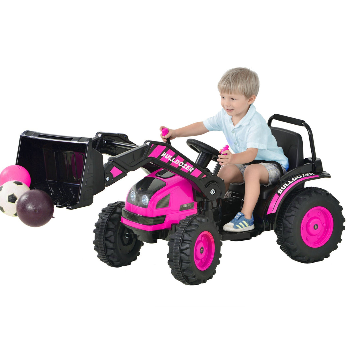Ride-On Bulldozer Toy with Digger Scoop for Toddlers - Perfect for Construction Playtime!
