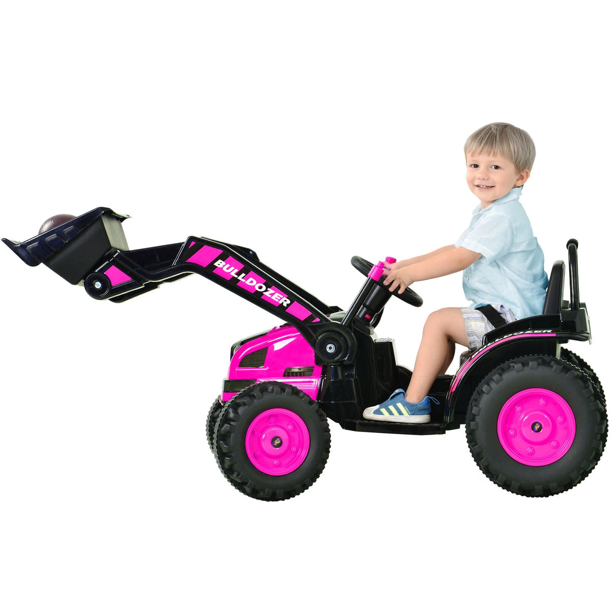 Ride-On Bulldozer Toy with Digger Scoop for Toddlers - Perfect for Construction Playtime!