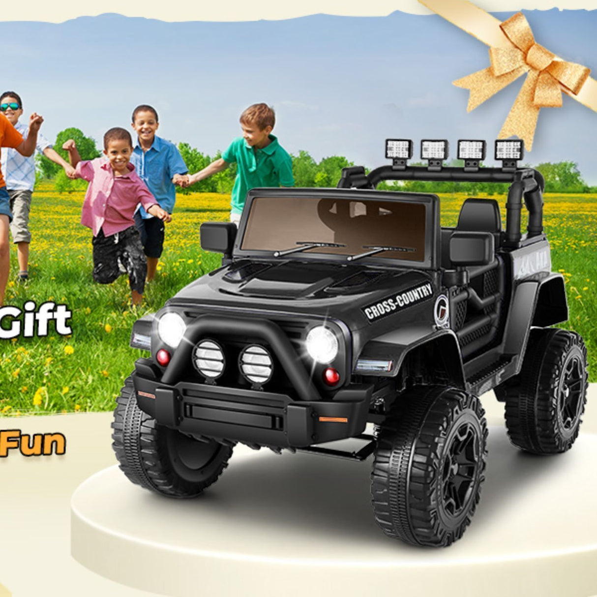 Ride On Car Truck for Kids with 12V Electric Motor and Parent Remote Control