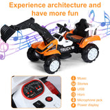 Battery-Powered Ride-On Excavator with Motorized Arm and Forward/Backward Movement