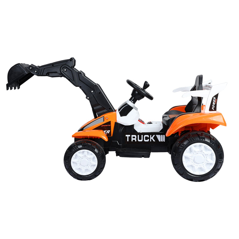 Electric Ride-On Excavator Digger with Motorized Arm and Music Sounds Construction Vehicle