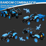 12V Electric Ride-On Excavator with Detachable Trailer and Remote Control