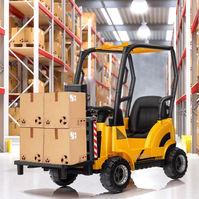 12V Ride-On Forklift Car with Liftable Fork and Pallet Tent