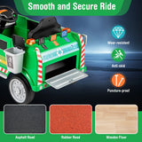 Remote Control Ride-On Garbage Truck with Trash Bin, Shovel, Lights, and Sound Effects