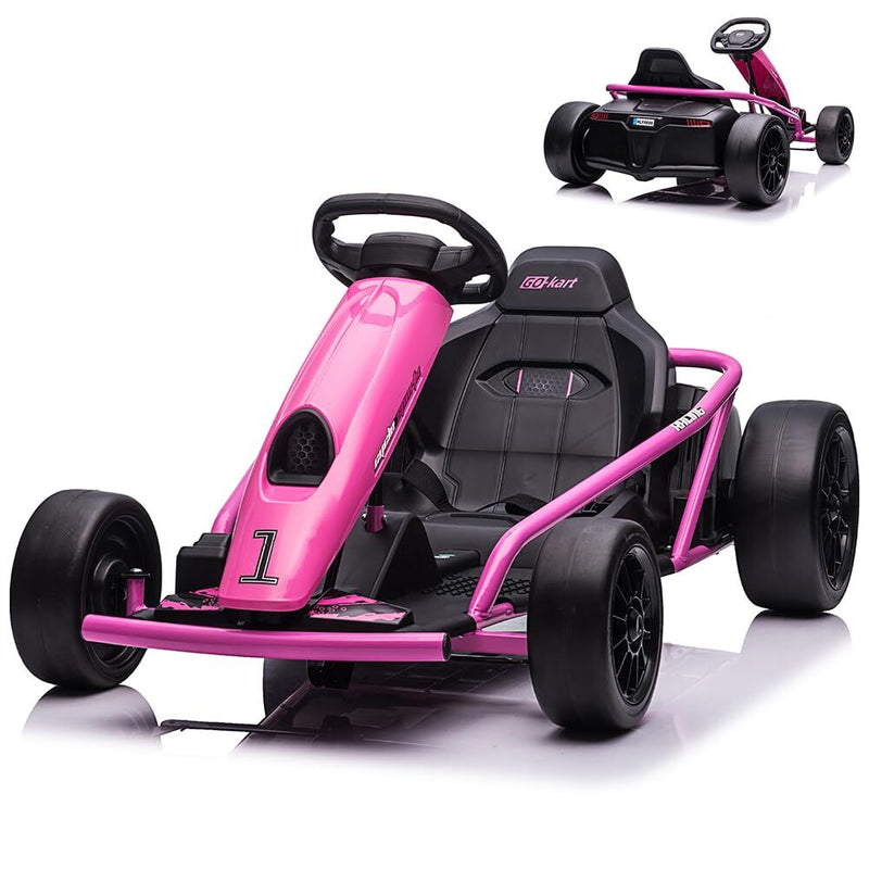 24V Electric Ride-On Go-Kart for Kids High-Speed Drifting Car Toy