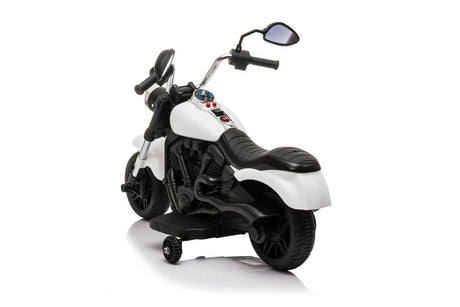 Kids Ride-On Harley Chopper Style Bike with Safety Training Wheels and 6V Battery
