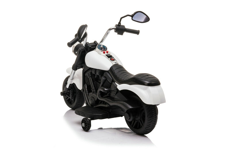 Kids Ride-On Harley Chopper Style Bike with Safety Training Wheels and 6V Battery