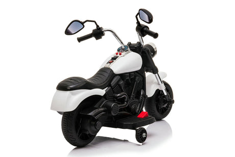 Kids Ride-On Harley Chopper Style Bike with Safety Training Wheels and 6V Battery