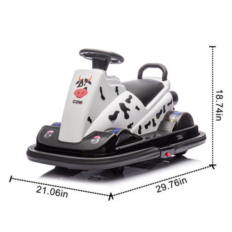 Ride-On Motorized Bumper Car with Integrated System and Cute Design for Ages 3-5