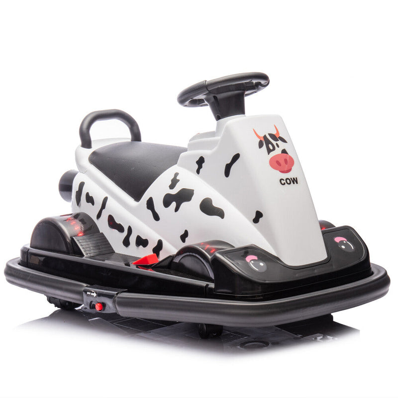 Ride-On Motorized Bumper Car with Integrated System and Cute Design for Ages 3-5