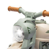 6V Ride-On Motorcycle and Bubble Car with Music - Cream Color