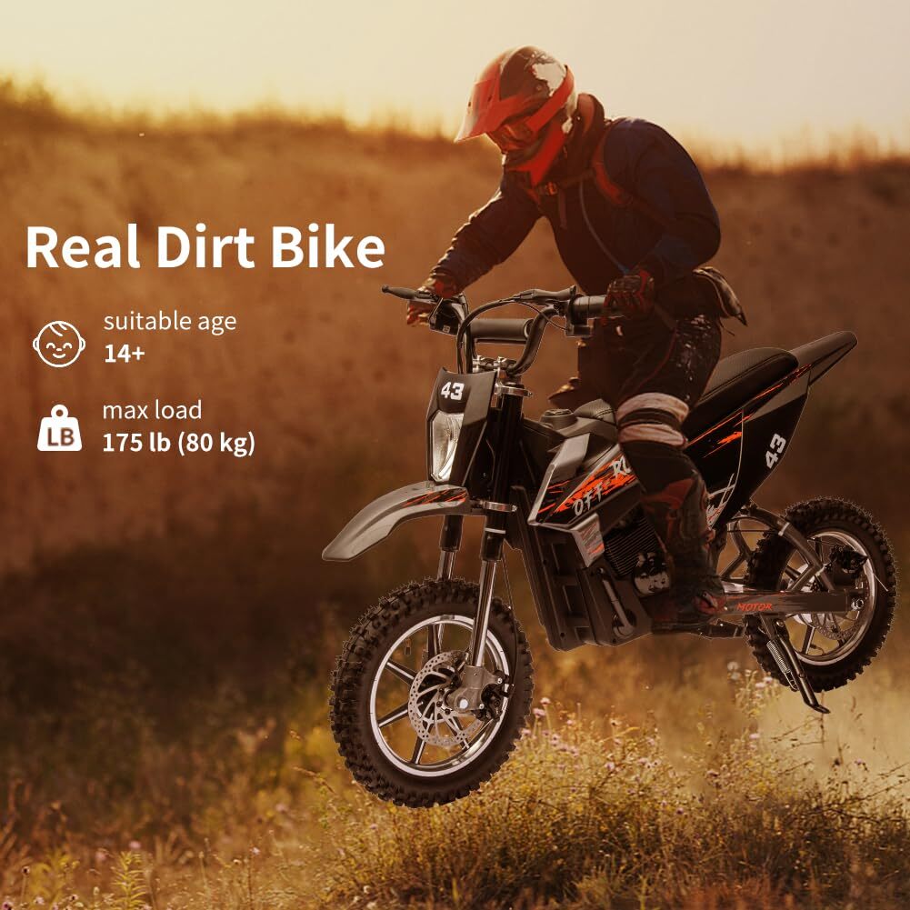 36V Battery-Powered Off-Road Electric Ride-On Motorcycle for Kids