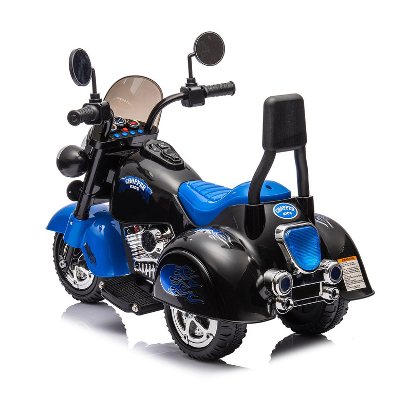 Electric 6V 3-Wheel Ride-On Motorcycle with LED Lights for Toddlers and Kids