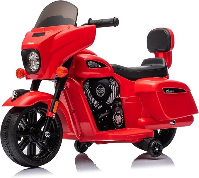 6V Electric Ride-On Dirt Bike for Kids with Licensed Design and Built-In Music