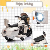 6V Electric Kids Dirt Bike with Music and Headlight Ride-On Motorcycle
