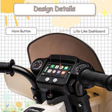 6V Electric Kids Dirt Bike with Music and Headlight Ride-On Motorcycle
