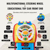 Toddler Ride-On Push Car with Music and Steering Wheel for Ages 1-3