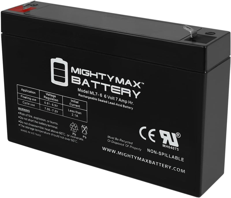 6V 7AH Replacement Battery for Kids Ride-On Power Cars
