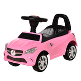 Red Baby Ride-On Sliding Car with Horn, Music, Lights, and Storage – No Power Needed
