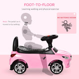 Red Baby Ride-On Sliding Car with Horn, Music, Lights, and Storage – No Power Needed