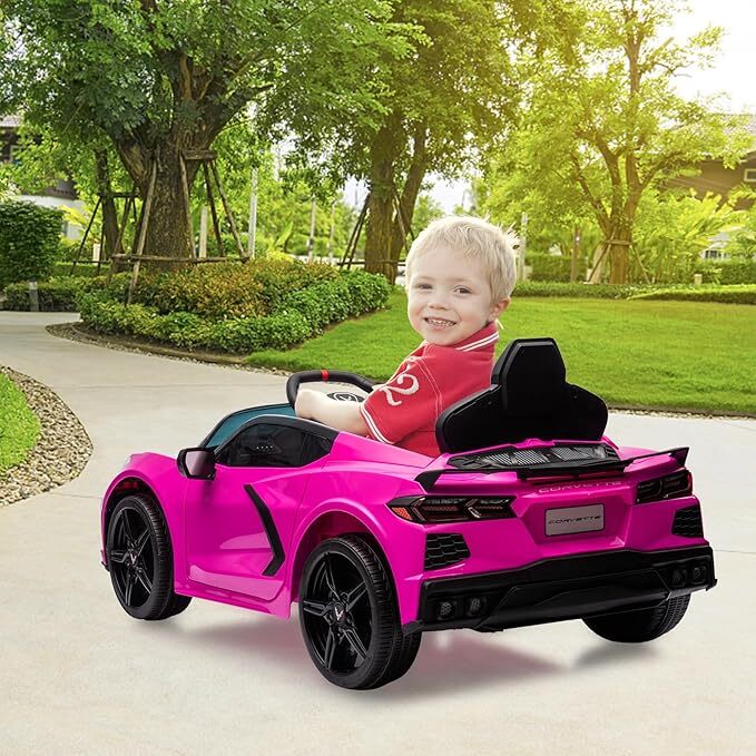 12V Battery-Powered Ride-On Sports Car for Kids Licensed Corvette Model