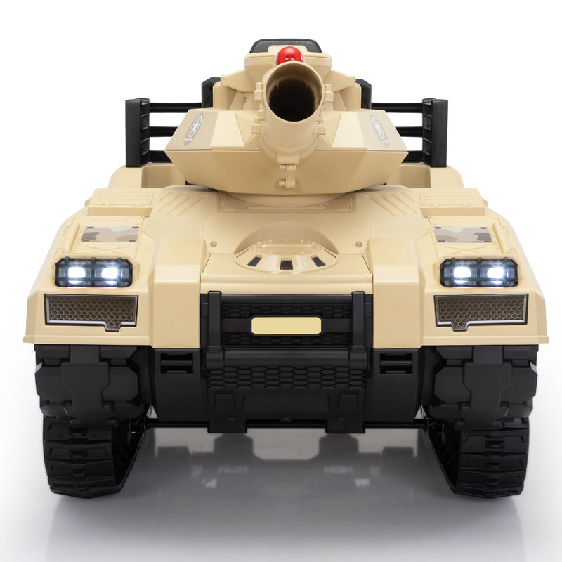 24V Ride-On Thunder Tank Car with Fighting Cannon and Rotating Turret