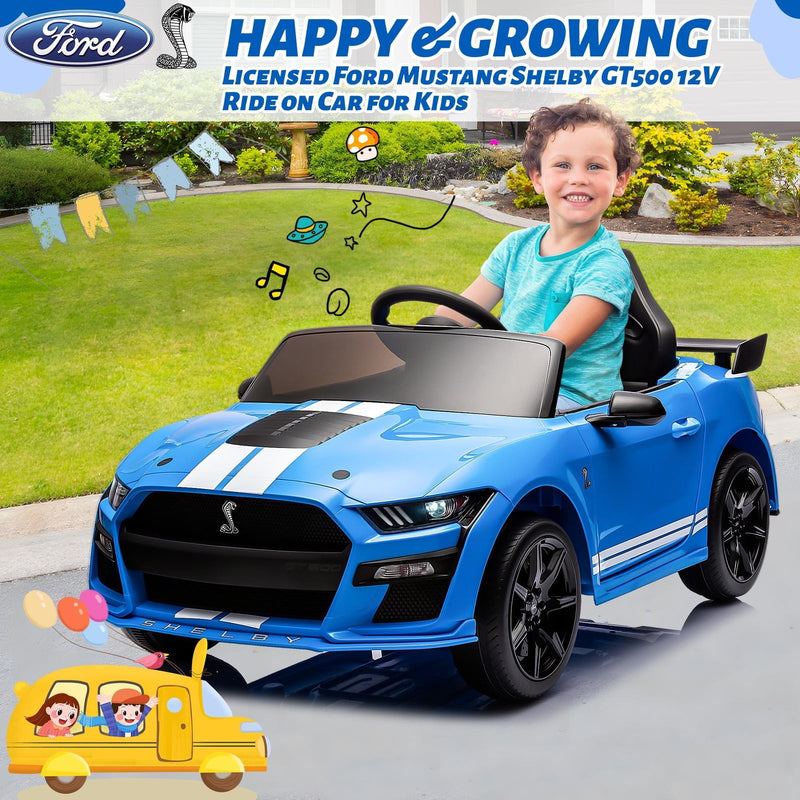 12V Powered Ride-On Ford Mustang Shelby Toy Car for Kids