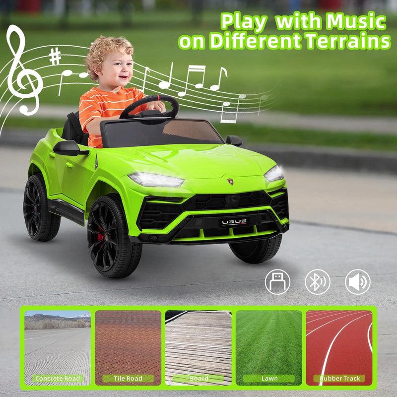 12V Kids' Electric Ride-On Vehicle with Parent Remote Control, Horn, and Radio
