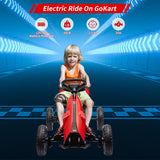 Electric 12V Drift Ride-On Kart with Adjustable Seat, 2 Speeds, and Shock Absorbers
