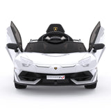 12V Battery-Powered Ride-On Toy for Kids with LED Headlights and Hydraulic Doors