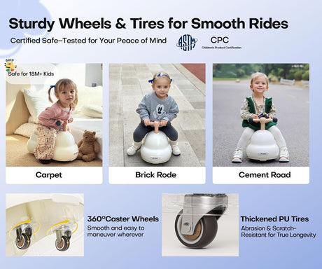 Toddler Ride-On Toy Vehicle for Boys and Girls with Easy Steering and Durable Design