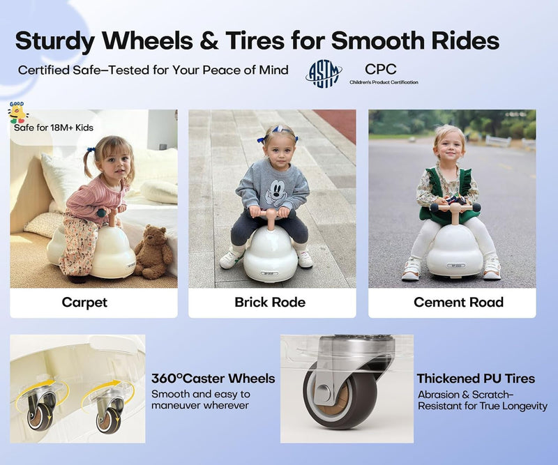 Toddler Ride-On Toy Vehicle for Boys and Girls with Easy Steering and Durable Design