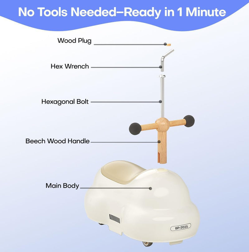 Toddler Ride-On Toy Vehicle for Boys and Girls with Easy Steering and Durable Design