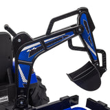 24V Electric Ride-On Tractor for Kids with Trailer, Excavator, and Bulldozer Attachments