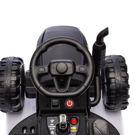 24V Battery-Powered Electric Ride-On Tractor with Trailer and Dual 200W Motors