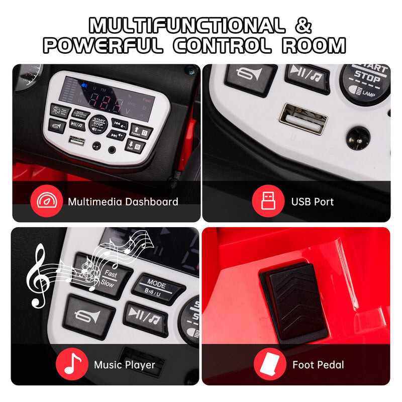 12V Battery-Powered Ride-On Electric Truck Car with Remote Control