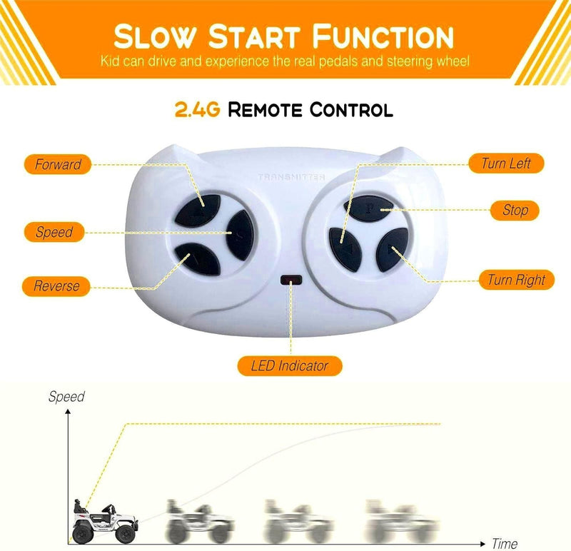 12V Electric Ride-On Truck Car for Kids with Remote Control and Music