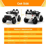 12V Electric Ride-On Truck Car for Kids with Remote Control and Music