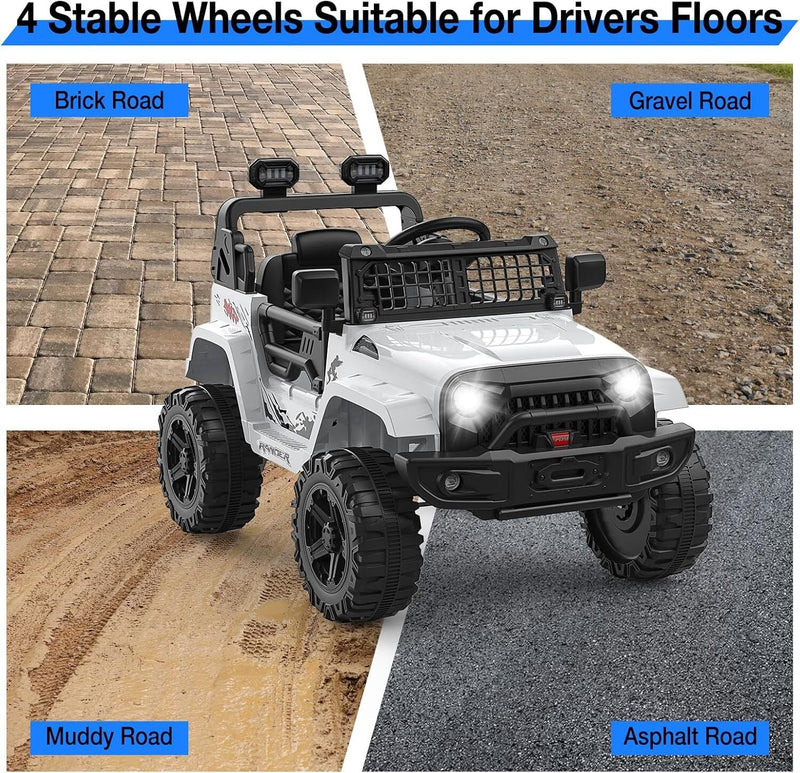 12V Electric Ride-On Truck Car for Kids with Remote Control and Music