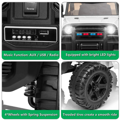 12V Kids Electric Ride-On Truck Car with Parental Remote Control