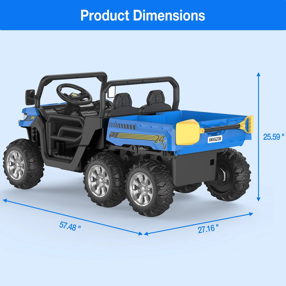 24V Kids Electric Ride-On Truck Car with Remote Control