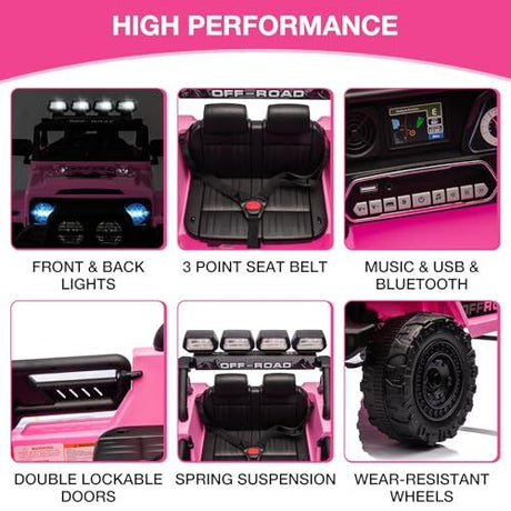 12V Electric Ride-On Truck Car for Kids with Remote Control Toy Vehicle