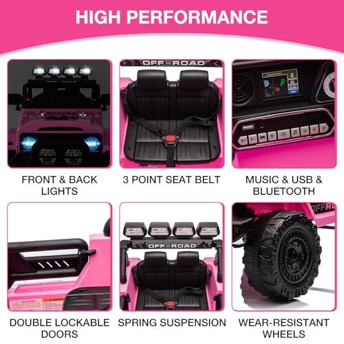 12V Electric Ride-On Truck Car for Kids with Remote Control Toy Vehicle