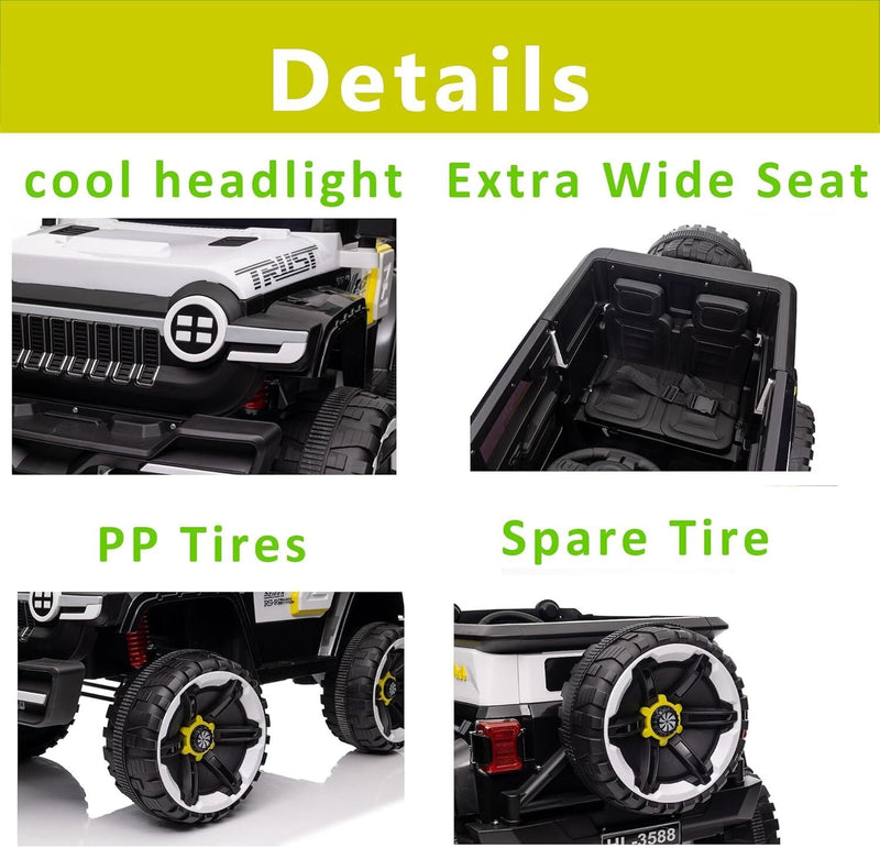 12V Electric Ride-On Truck Car for Kids Ages 3+ with 2.4G Remote Control