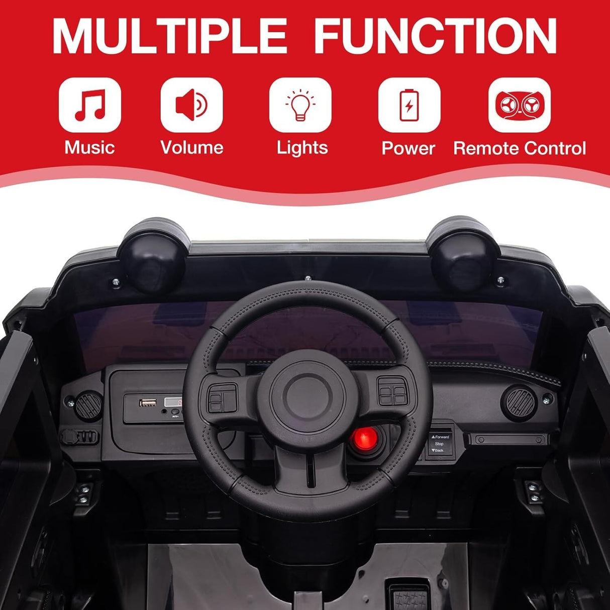 12V Electric Ride-On Truck Car for Kids Ages 3+ with 2.4G Remote Control