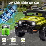 12V Battery-Powered Electric Ride-On Truck for Kids with Remote Control